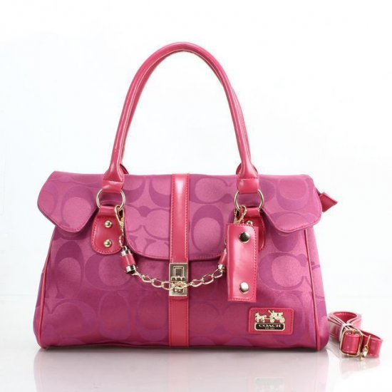 Coach Ring Chain Large Pink Satchels FBW